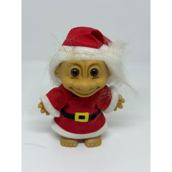 VTG Russ Troll Doll Santa Claus Christmas Figurine 4" Retro Holiday Decor - Picture 2 of 4